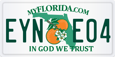 FL license plate EYNE04