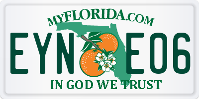 FL license plate EYNE06