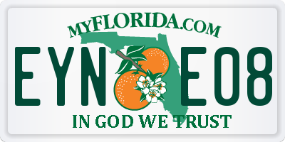 FL license plate EYNE08
