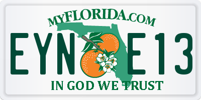 FL license plate EYNE13