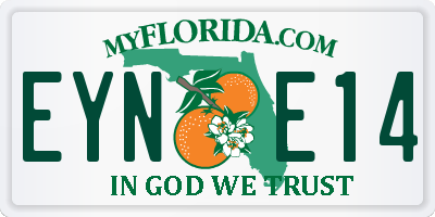 FL license plate EYNE14