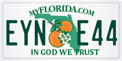 FL license plate EYNE44