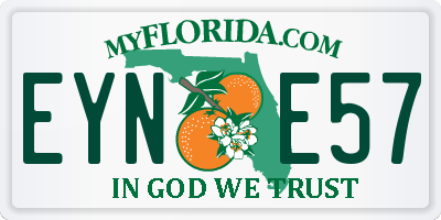 FL license plate EYNE57