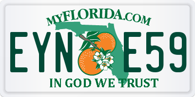 FL license plate EYNE59