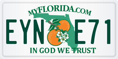 FL license plate EYNE71