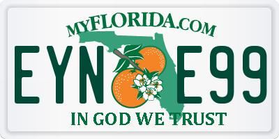 FL license plate EYNE99