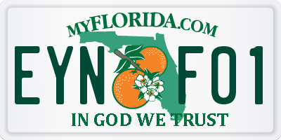 FL license plate EYNF01