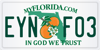 FL license plate EYNF03