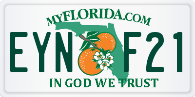 FL license plate EYNF21