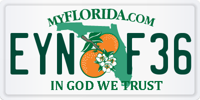 FL license plate EYNF36