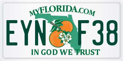 FL license plate EYNF38