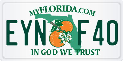FL license plate EYNF40