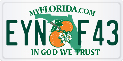 FL license plate EYNF43