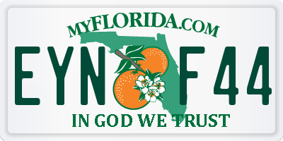 FL license plate EYNF44