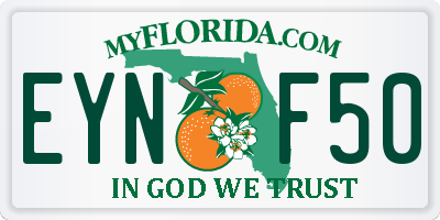 FL license plate EYNF50