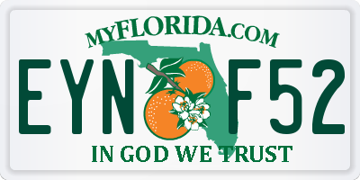 FL license plate EYNF52