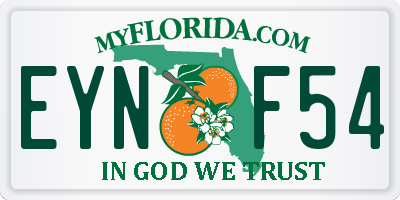 FL license plate EYNF54