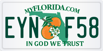 FL license plate EYNF58