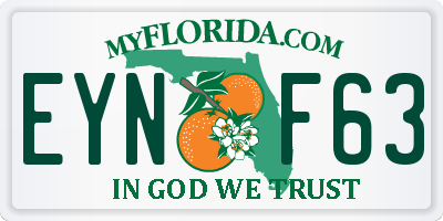 FL license plate EYNF63