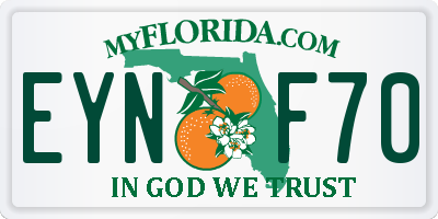 FL license plate EYNF70