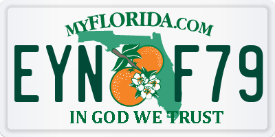 FL license plate EYNF79