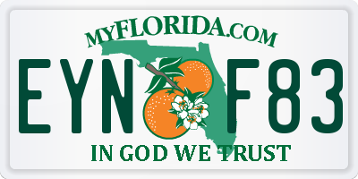 FL license plate EYNF83
