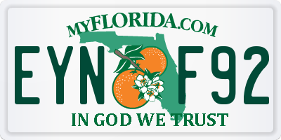FL license plate EYNF92