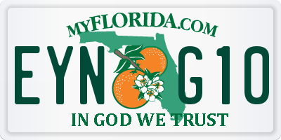 FL license plate EYNG10