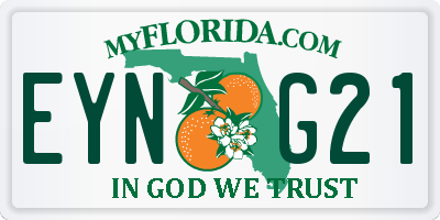 FL license plate EYNG21