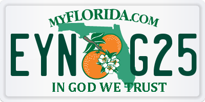 FL license plate EYNG25
