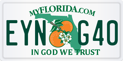 FL license plate EYNG40