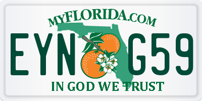 FL license plate EYNG59
