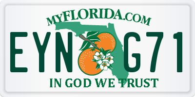 FL license plate EYNG71