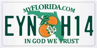 FL license plate EYNH14