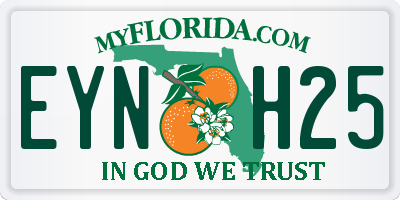 FL license plate EYNH25