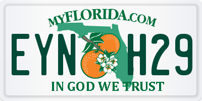 FL license plate EYNH29