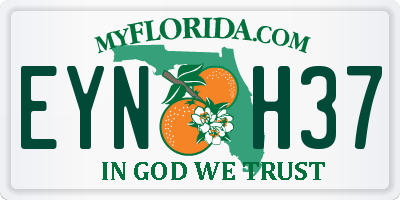 FL license plate EYNH37