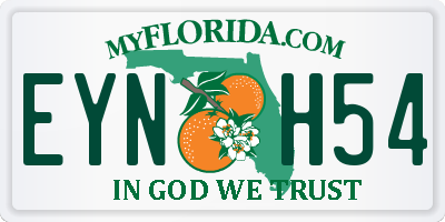 FL license plate EYNH54