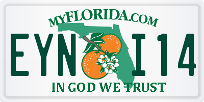 FL license plate EYNI14