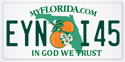 FL license plate EYNI45