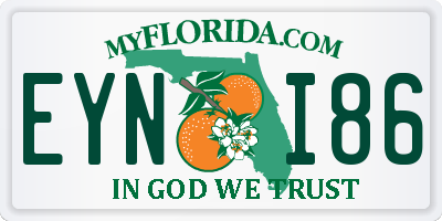 FL license plate EYNI86