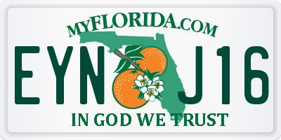 FL license plate EYNJ16