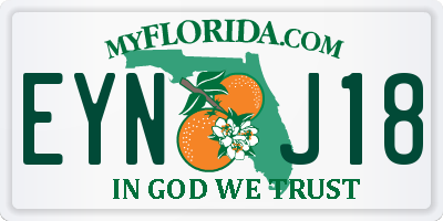 FL license plate EYNJ18