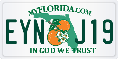 FL license plate EYNJ19