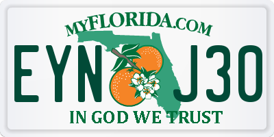 FL license plate EYNJ30