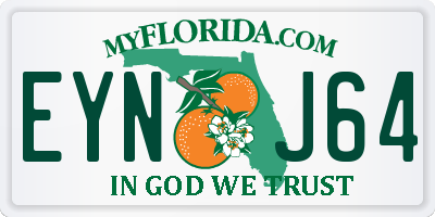 FL license plate EYNJ64