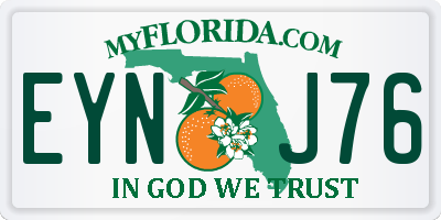 FL license plate EYNJ76