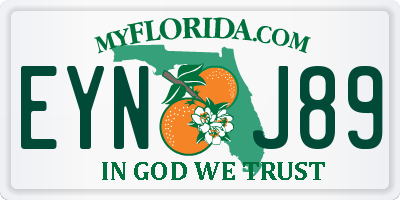 FL license plate EYNJ89