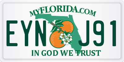 FL license plate EYNJ91