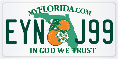 FL license plate EYNJ99